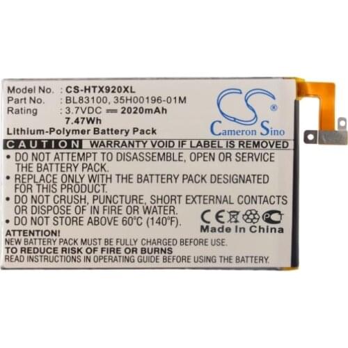 Cameron Sino 2020mAh battery for HTC ADR6435 butterfly J Deluxe X920e DLX Droid DNA Incredible X HTC6435LVW HTL21 X920 X920e