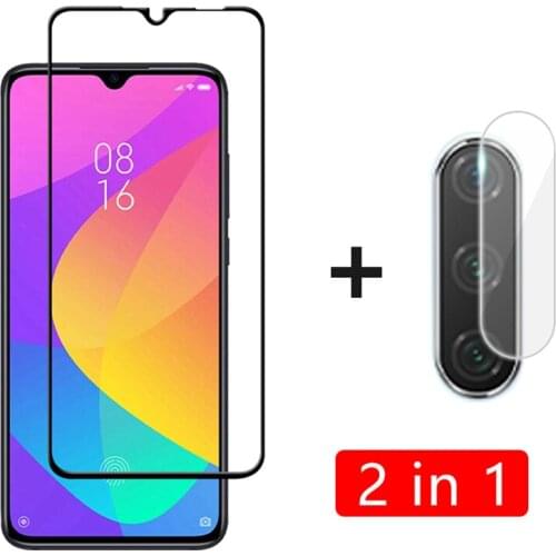 Case for xiaomi mi 9 lite cover tempered glass screen protector coque on ksiomi my 9 se 9lite light 9se a3 a 3 camera lens film