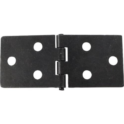 Solid Wood Furniture Door Panels Antique 6 Holes Black Hinges Wood Door Plywood Bent Iron Hinge
