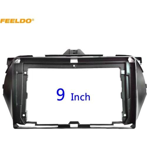 FEELDO Car 2Din Stereo Fascia Frame Adapter for Suzuki Qiyue 15-16 9" Big Screen CD/DVD Player Dash Mount Plate Kit #HQ6340