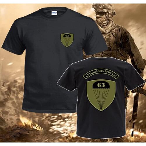 2019 Summer Fashion Casual Men O-Neck T Shirt Inspired Serbian Special Force, 63 Parachute Battalion Black Design T Shirt