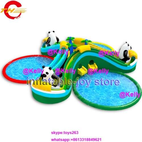 Giant inflatable water playground, summer beach inflatable water amusement part, portable inflatable amusement park for sale