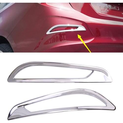 Chrome ABS 1 Pair Car Rear Fog Light Lamp Cover Trim Fit for Chevrolet Cruze 2017-2018 Accessories