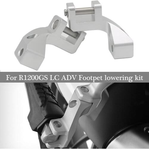 Motorcycle Foot Peg Passenger Footpeg Lowering Kit For BMW R 1200 GS LC ADV 2014 to 2018