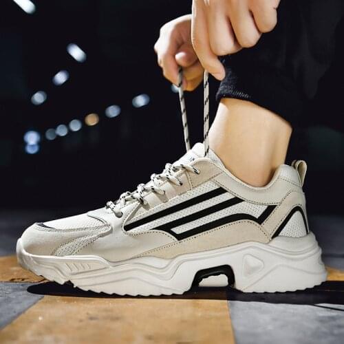 Men Sneakers Outdoor Jogging Sport Shoes Mesh Cushion Fashion Non-Slip Breathable Tourism Casual Training Running Tennis Shoes