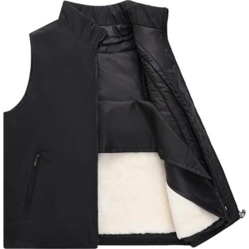 Autumn and winter mens outdoor thicken warm natural fur quinquagenarian vest male wool fur thermal fur vest waistcoat TB049