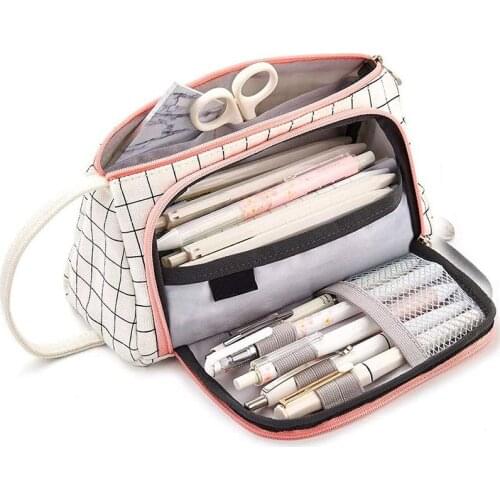 2020 New Kawaii Pencil Bag Large Capacity School Pen Case Supplies Pencil Case School Box Stationery Pouch