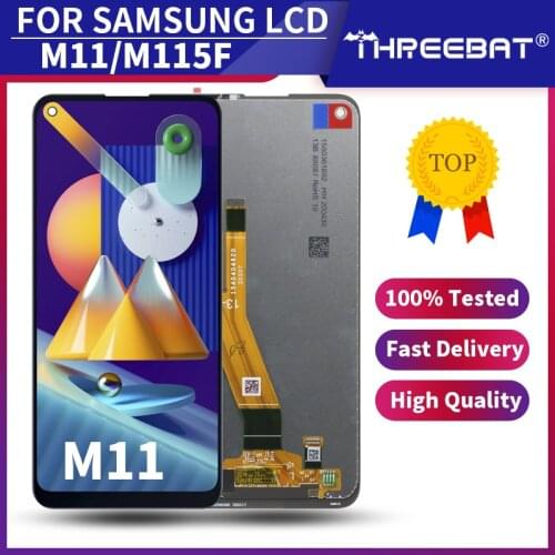 New AMOLED 6.4'' LCD For SAMSUNG Galaxy M11 Display SM-M115 M115F M115G/DS Touch Screen Digitizer Assembly for samsung m11 lcd
