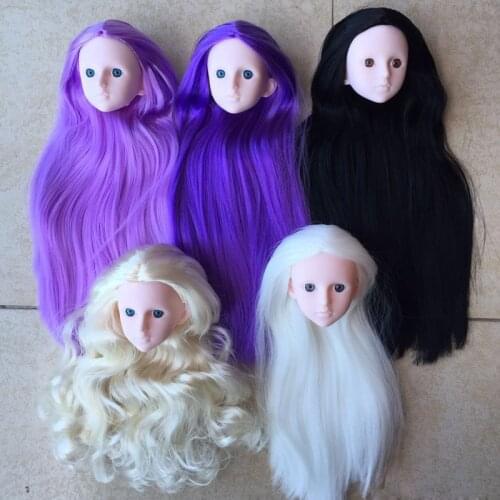Plastic Doll Head with 3D Real Eyes Cosplay DIY Head 1/4 BJD Doll Body 1/4 Xinyi Doll For Girls Kid Toys Doll Accessories