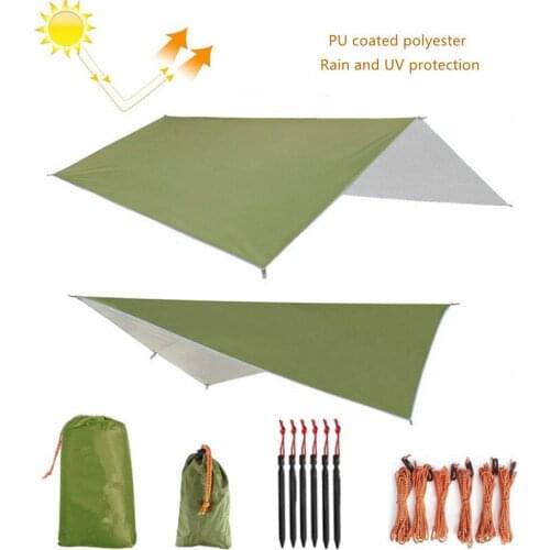 10X10 Ft Camping Hammock Tarp,Awnings,Waterproof UV Lightweight Rain Fly Tarp,Tent Tarp Patio Furniture for Patio,Hiking,Travel