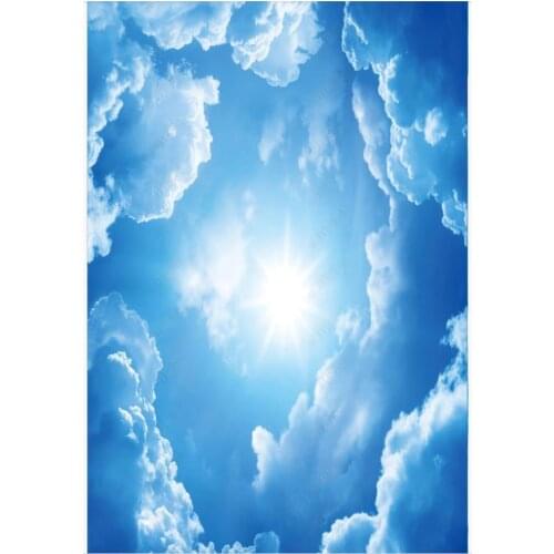 Custom photo wallpapers 3d ceiling wallpaper for walls 3 d Dreamy beautiful sky blue sky white clouds zenith ceiling mural