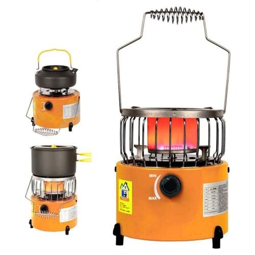 2-in-1 Portable Outdoor Courtyard Heating Stove Heating Stove Liquefied Gas Heater Tent Safety Heater To Keep Warm And Cold