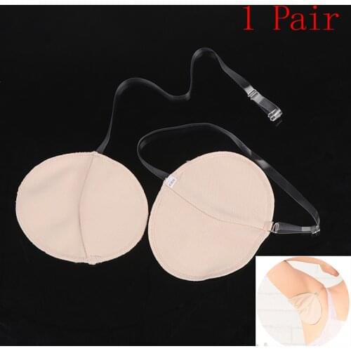 1Pair Women Men Washable Underarm Armpit Absorbent Pads Reusable Armpit Sweat Pads For Summer Clothing Gaskets
