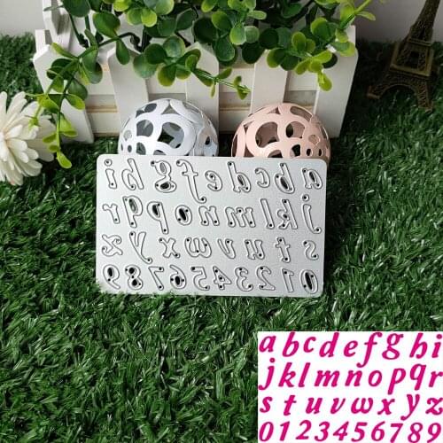 Numbers and 26 lowercase Alphabet Letter Number Cutting Dies for card Stencils for DIY Scrapbooking Decorative Paper Cards