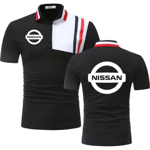 Fashion casual 100% cotton Mens polo shirt Nissan car logo Print Summer hot sale Mens polo shirt short sleeves Mens top