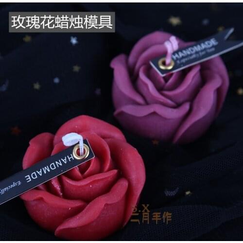 3D Rose Flower Mold Silicone Form For Candle Mould Rose Aromatherapy Candle Silicone Molds DIY Gypsum Clay Craft Home Decoration