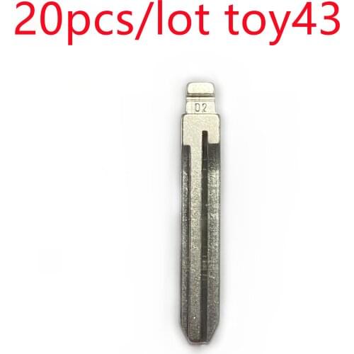 20pcs/lot 02 KD Replacement Car Key Blade LISHI TOY43 For Toyota Camry Corolla Highlander RAV4 Yaris Key Uncut Blank