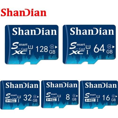 SHANDIAN TF Card 16GB 32GB 64GB Class 10 Memory Card 4GB 8GB Class 6 Smart SD Card TF Card Real Capacity For Phones/Camera