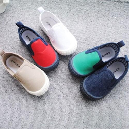 New Spring Casual Shoes Boys and Girls Childrens Soft-soled Canvas Shoes Children Shallow Breathable Pedal Cloth Shoes YNN