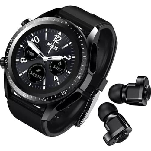 S201 Smart Watch Men Bluetooth Earphones Body Temperature Thermometer Full Touch Screen Sport Smartwatch Wristband