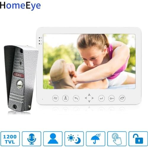 HomeEye 7inch Video Door Phone Video Intercom Doorbell 1200TVL IP65 Rainproof Motion Detection OSD Menu Security Access System