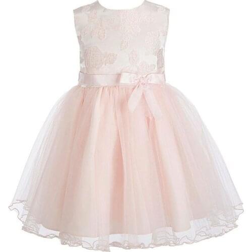 Yatheen Baby Girl 12-24m Jacquard Floral/mesh Ballerina Dress Kids Party Dresses