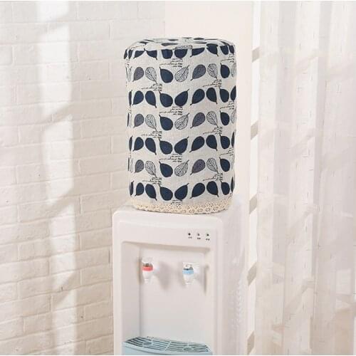 Printed Plant Cloth Drinking Fountains Barrels Protective Cover Water Dispenser Dustproof Cover Household Protector 29*40cm