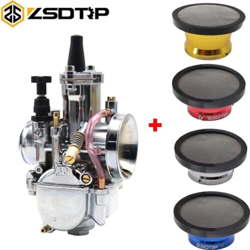ZSDTRP PWK Carburetor with Air Filter Cup Horn Cup With Mesh Net Fit PWK 21 24 26 28 30mm Carburetor