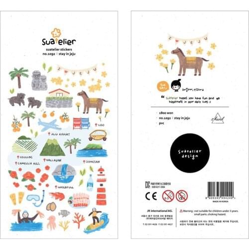 1 Sheet Jeju Island Notebook Album DIY Decoration Stickers