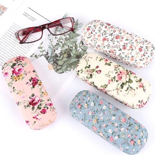 1PC Floral Printing Eye Glasses Case Eyewear Protector Glass Carry Box Sunglass Holder