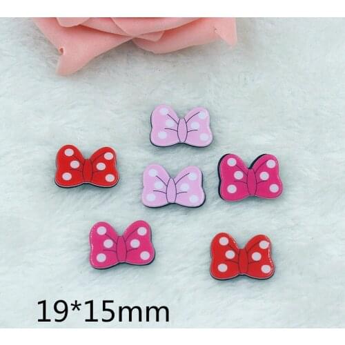 10pcs/lot DIY resin cabochons accessories planar resin bow mix colors