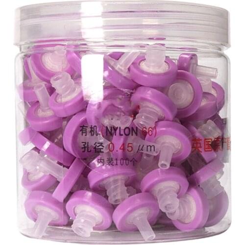 100pcs Nylon Syringe Filter ,13MM,0.45um,Syringe-driven Filter Organic Solution Filtration Membrane ,Disposable Needle Filter