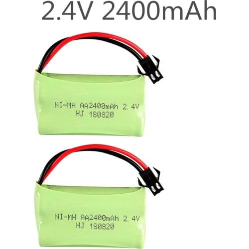 2pcs baterie pack aa ni-mh 2.4V 2400mAh / aa rechargeable battery for RC electric toy electric tool / 2.4v nimh battery pack