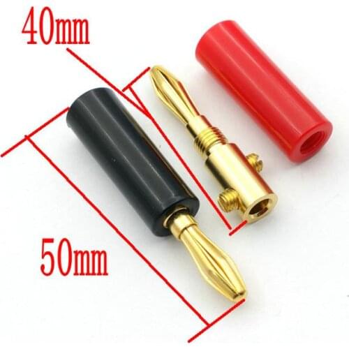20pcs 24k gold plated 4mm Banana Plug for hifi Speaker cable Connector