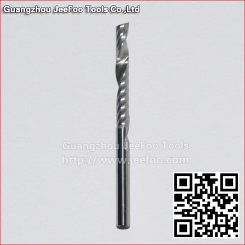 3.175*22mm One Spiral Flute Bits Tungsten Carbide End Mill Engraving Tool Bits Wood Router Bits Cutting Tool