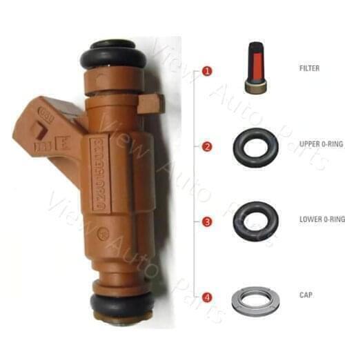 300 set Fuel Injector Repair Kits for Saab 9-3 9-5 #0280156023 85212250 FJ814 Micro Filter Rubber orings Plastic Cap VD-RK-0106