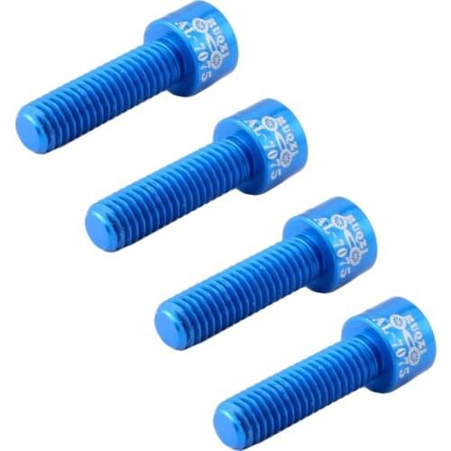 8pcs Aluminum Alloy M5 17mm Bike Bicycle Stem Screw Bolt Replacement Blue