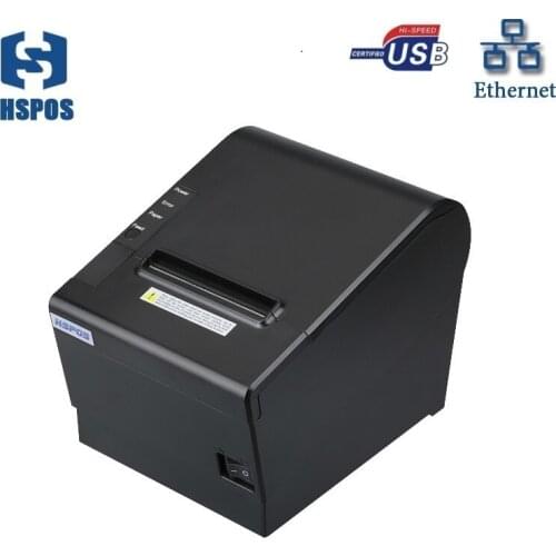 80mm thermal receipt pos Printer with usb and lan interface auto cutter support cash drawer connection factory price