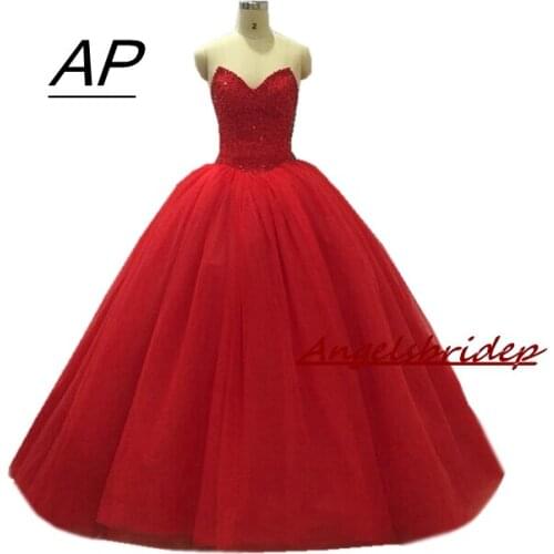 ANGELSBRIDEP Tulle Ball Gown Quinceanera Dress 2021 Elegant Beadings Sequins For 15 Years Vestidos De 15 Anos Vestido Debutante