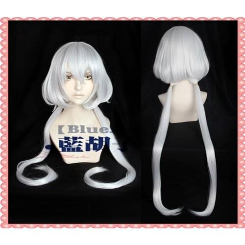 Anime ZOMBIE LAND SAGA Konno Junko Cosplay Wig 1m Silver Grey Wig Heat Resistant Synthetic Hair Party Wigs