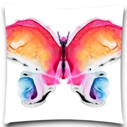 Snail Colorful Butterfly Insect Cotton polyester Pillow Case Sofa car Pad Home Decoration Cushion Cover 16 18 20 INCHES 9 STYLE
