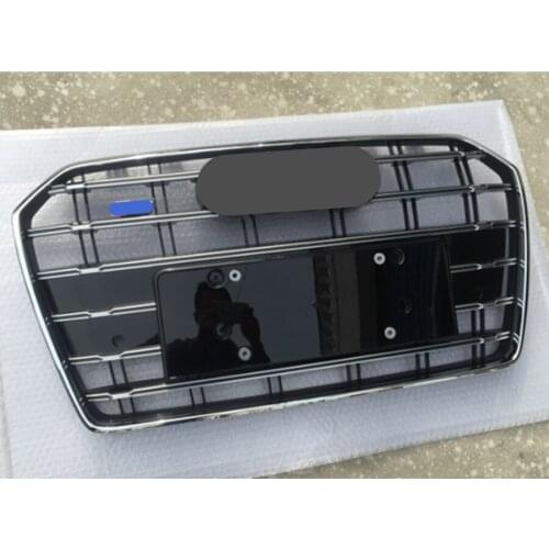 Black Car Front Bumper Grille Grill for Audi A6/S6/c7 2016 2017 2018 2019 car-styling accessories
