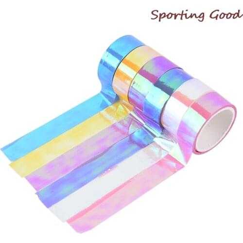 500cm Rhythmic Gymnastics Decoration Holographic RG Prismatic Glitter Tape Hoops Stick