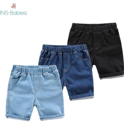 Childrens Clothing Boys Denim Shorts 2021 Summer New Thin Stretch Jeans Unisex Fashion Korean Shorts Kids Clothes For Girls
