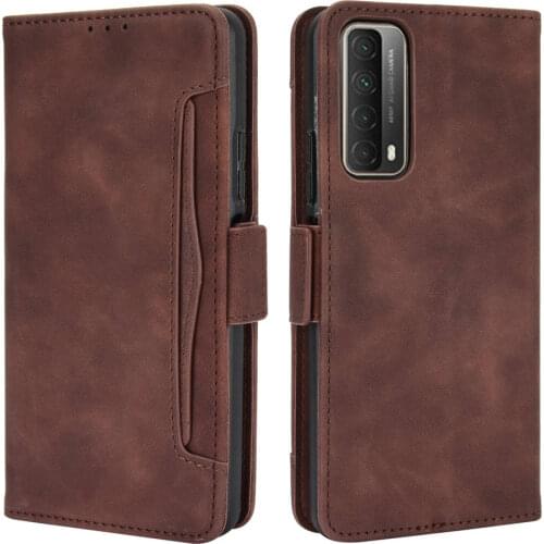 For Huawei P Smart 2021 Flip Case Leather Card Slot Removable for Huawei P Smart 2021 Case P Smart2021 PPA-L22 LX2 Wallet Cover