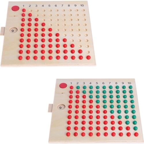 Montessori Mathematics Material Multiplication Bead Board Educational Toys Kid