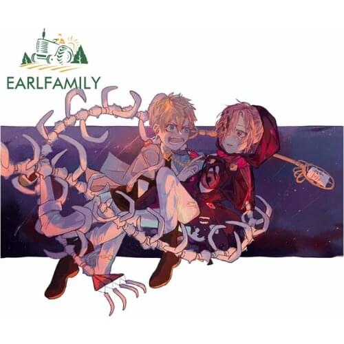 EARLFAMILY 13cm x 8.9cm For Toilet Bound Hanako Kun Car Fine Stickers Vinyl Material Decal Refrigerator Waterproof Decoration