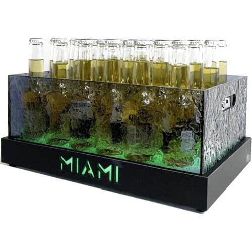 Luminous ice bucket wine frame Acrylic Ice grain bucket champagne bucket LED luminous wine frame beer box
