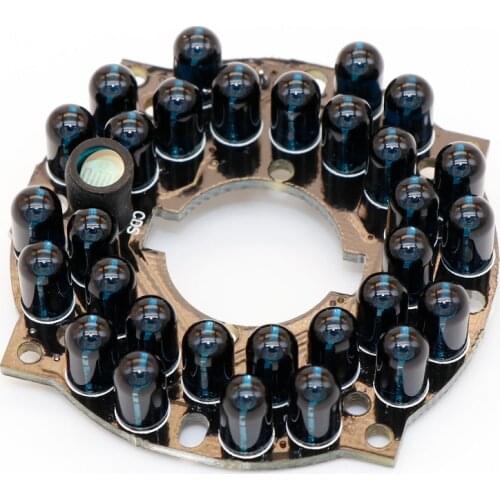 90 degrees CCTV Accessories infrared light 30 Grain IR LED board for Surveillance cameras night vision diameter 47mm