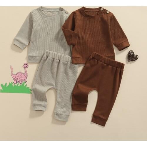 0-24M Newborn Infant Baby Girls Boys Long Sleeve Tops Leggings Pant Outfits Clothes Set Casual Fall Winter Clothing